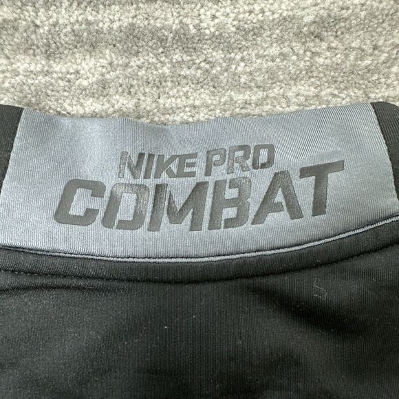 Nike Pro Combat Hyperwarm DriFit Fitted Men's L Black Shirt Long Sleeve - Picture 7 of 11